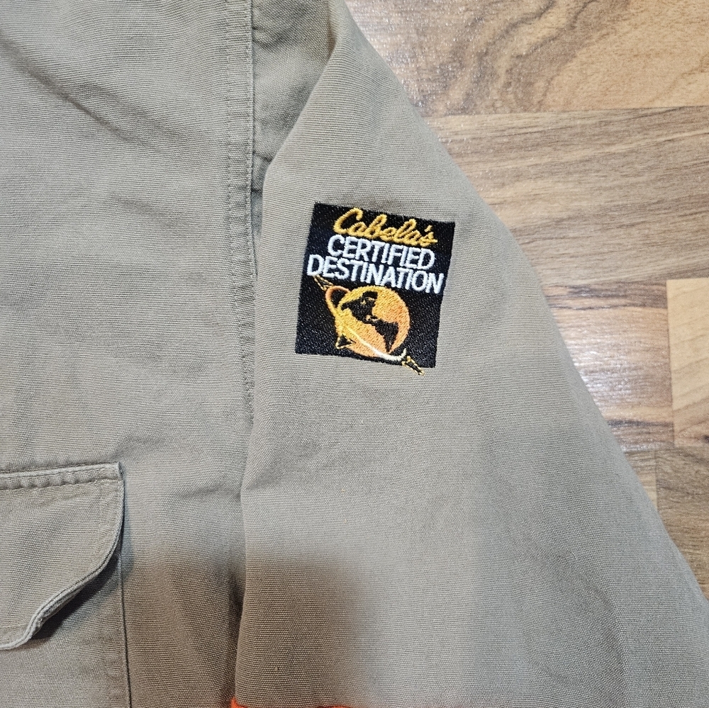 Cabela’s 2XL Upland Shooting Shirt Blaze Orange Patch Dakota Wild Wings - Picture 3 of 8